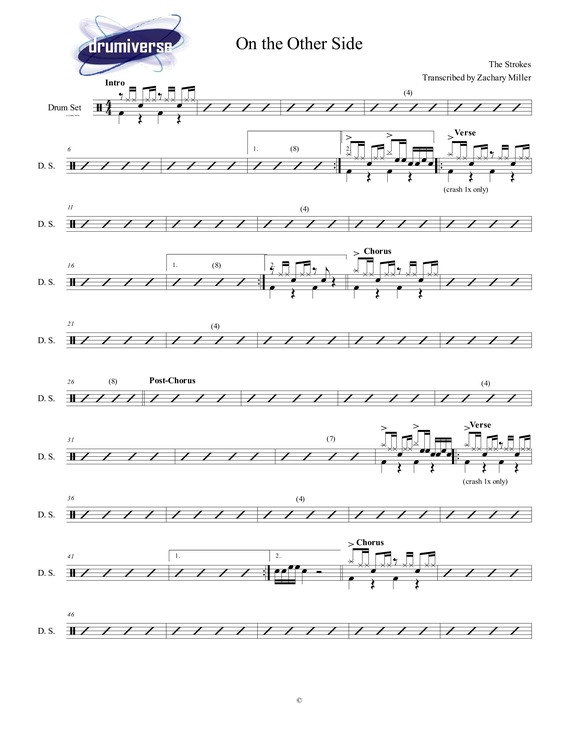 Partitura da música On The Other Side