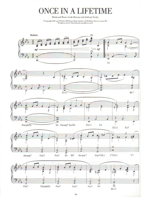 Partitura da música Once In A Lifetime