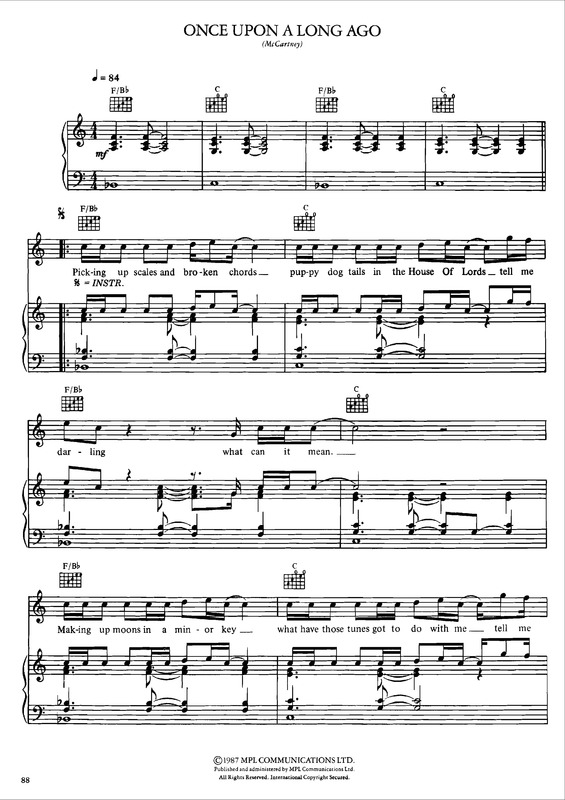 Partitura da música Once Upon A Long Ago