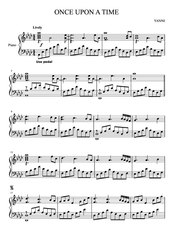 Partitura da música Once Upon a Time