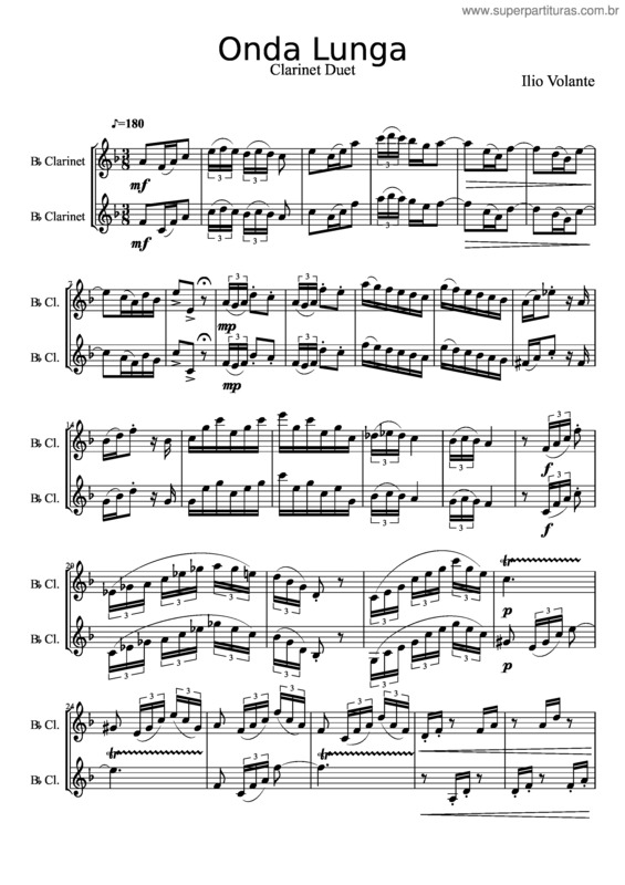 Partitura da música Onda Lunga