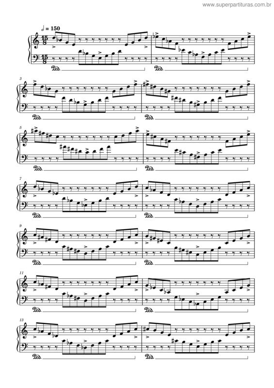 Partitura da música Ondas 1