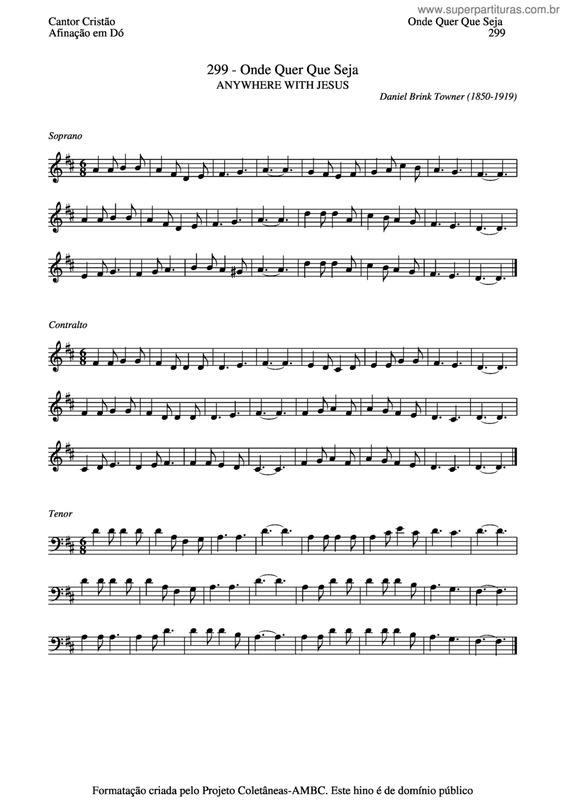 Partitura da música Onde Quer Que Seja v.4