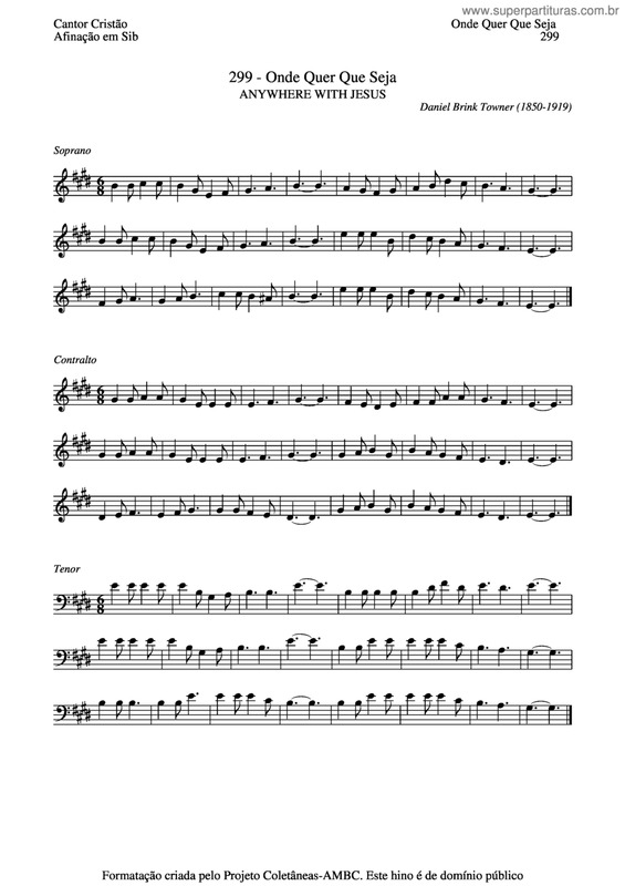 Partitura da música Onde Quer Que Seja v.5