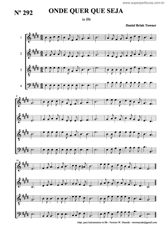 Partitura da música Onde Quer Que Seja v.7