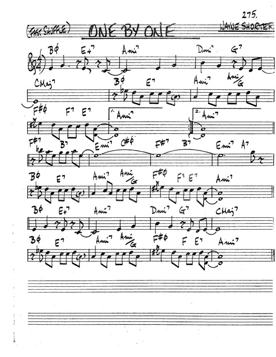 Partitura da música One By One v.4