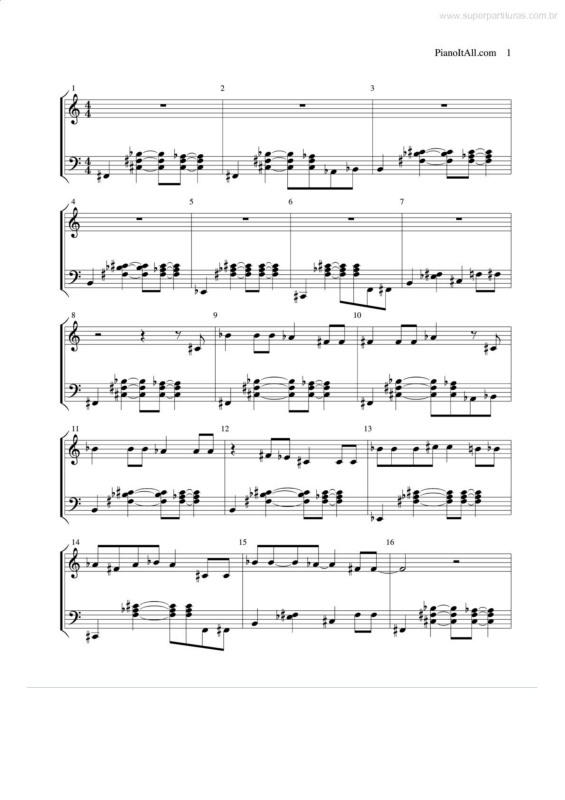 Partitura da música One Direction