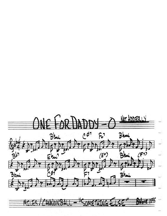 Partitura da música One For Daddy O v.4