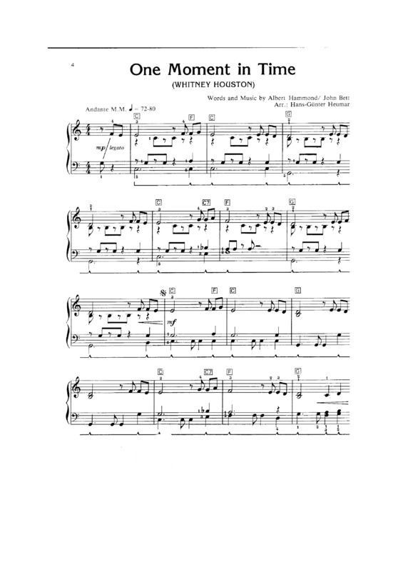 Partitura da música One Moment in Time v.7