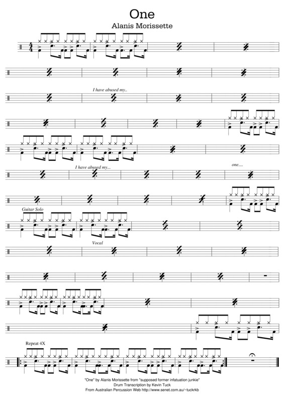 Partitura da música One v.8