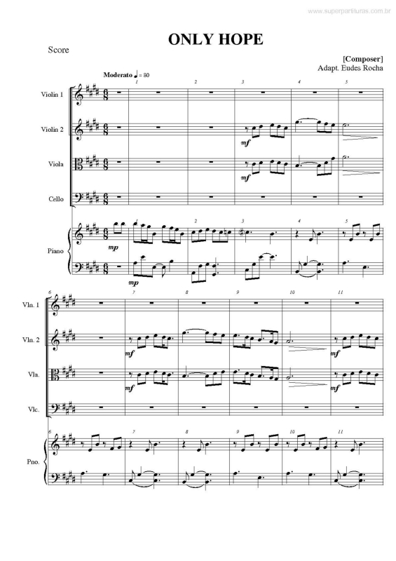 Partitura da música Only Hope (A Walk To Remember)