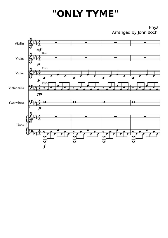 Partitura da música Only Time v.2