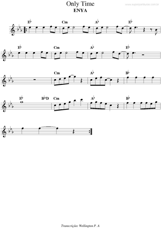 Partitura da música Only Time