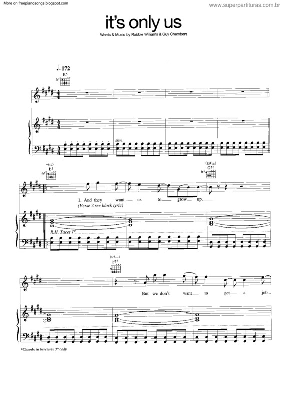 Partitura da música Only Us