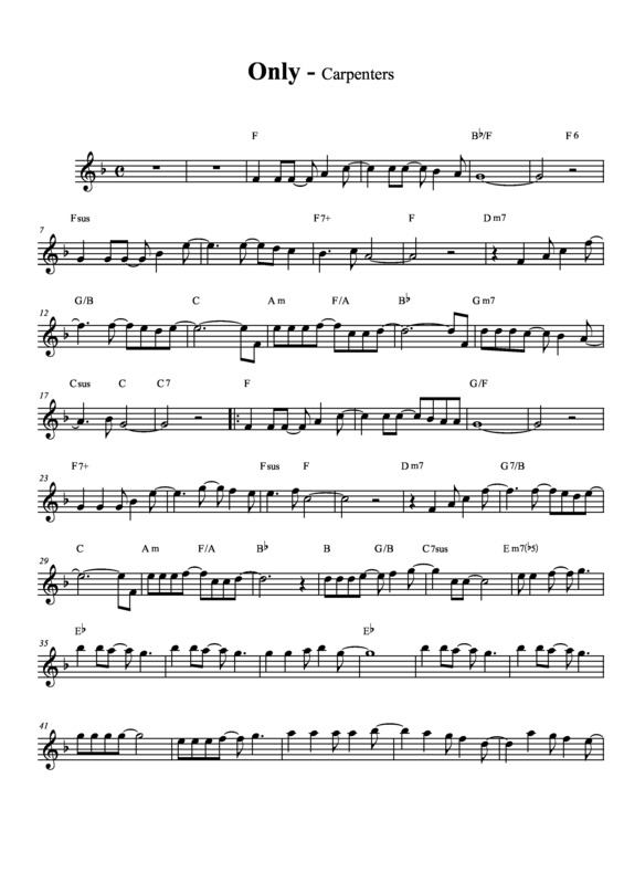 Partitura da música Only Yesterday v.2