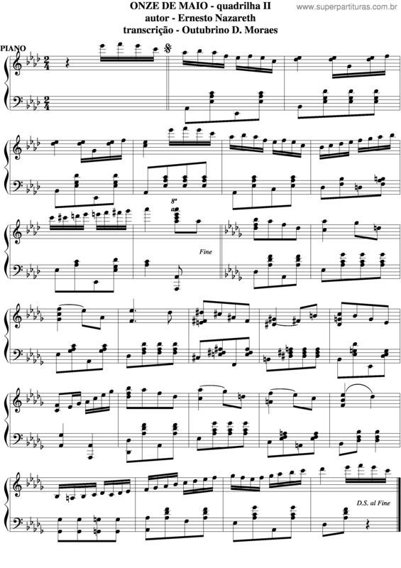 Partitura da música Onze De Maio v.2