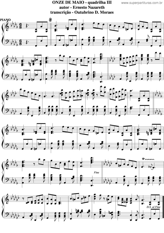 Partitura da música Onze De Maio v.3