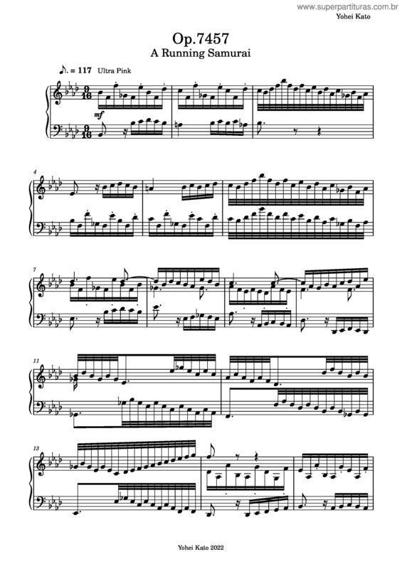 Partitura da música Op.7457 A Running Samurai