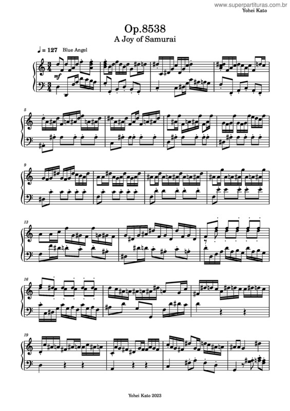 Partitura da música Op.8538 A Joy Of Samurai