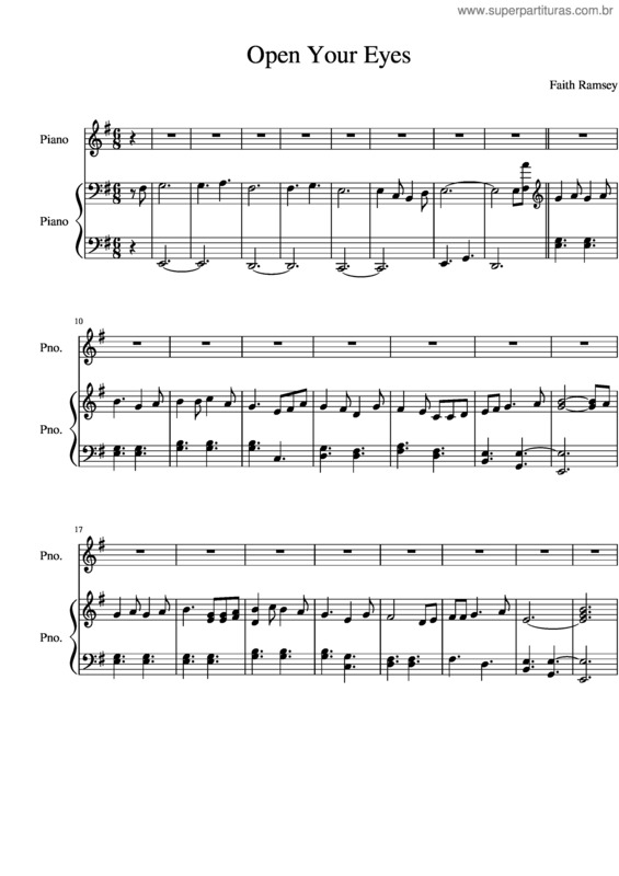 Partitura da música Open Your Eyes v.4
