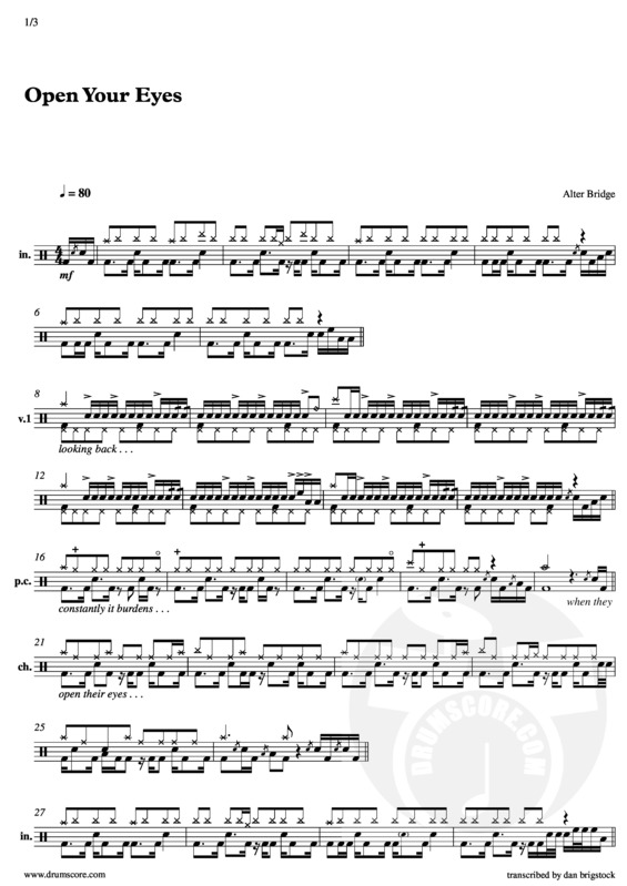 Partitura da música Open Your Eyes