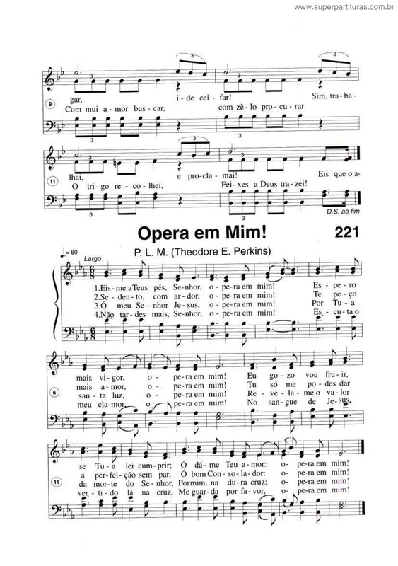 Partitura da música Opera Em Mim!