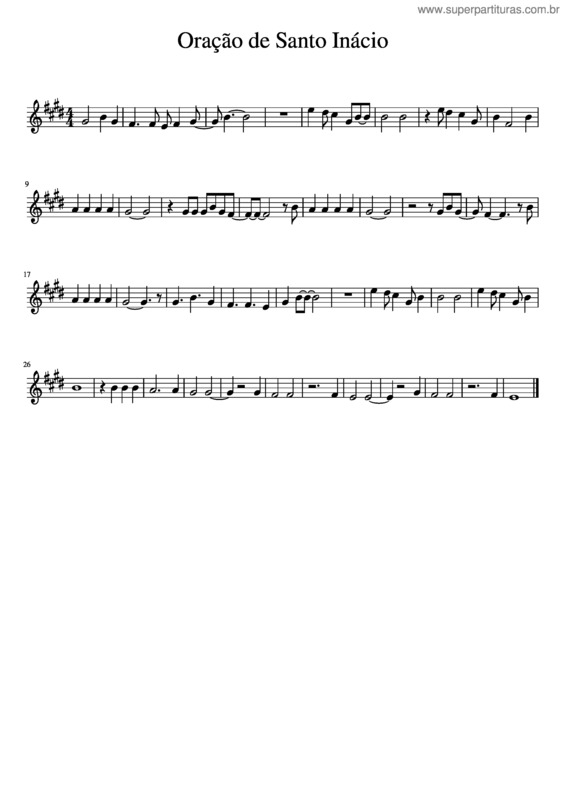 Partitura da música Ora O De Santo In Cio