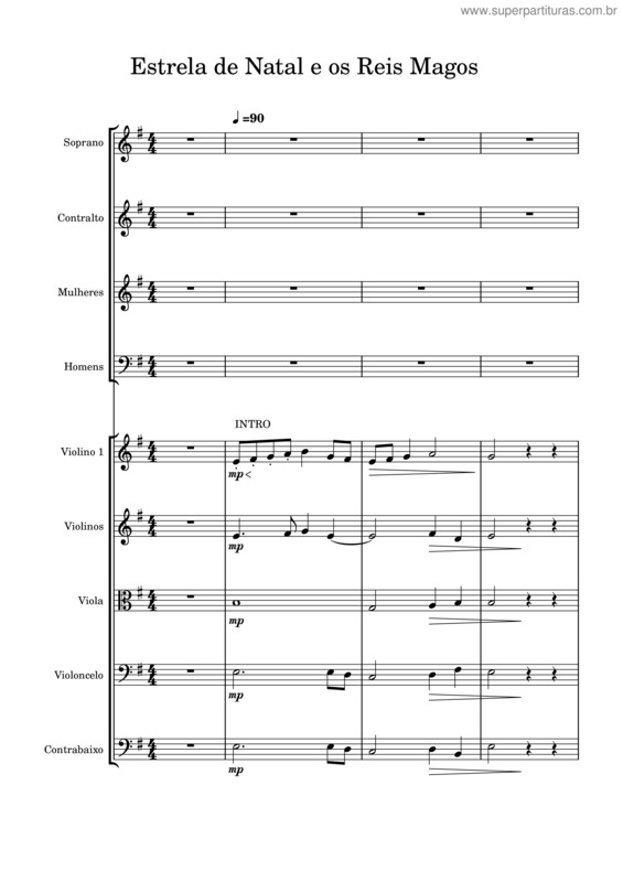 Partitura da música Oratório De Natal – A Estrela De Belém E Os Reis Magos
