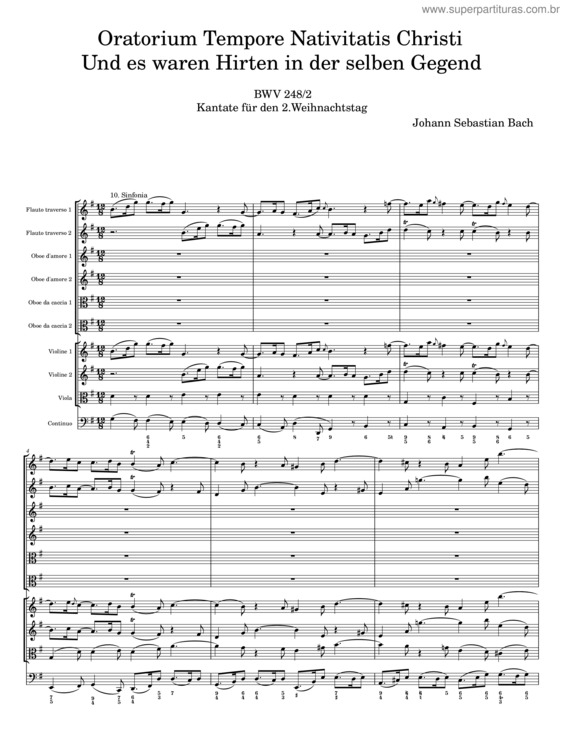 Partitura da música Oratorium Tempore Nativitatis Christi – Johann Sebastian Bach v.2