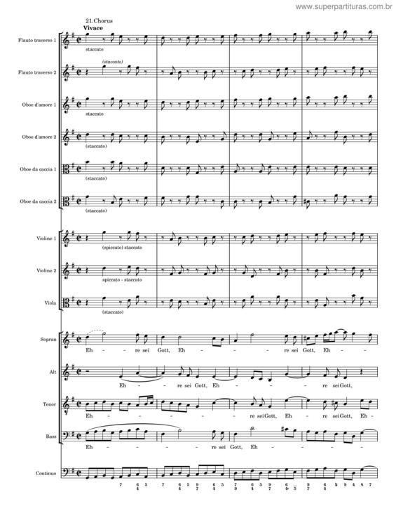 Partitura da música Oratorium Tempore Nativitatis Christi – Johann Sebastian Bach