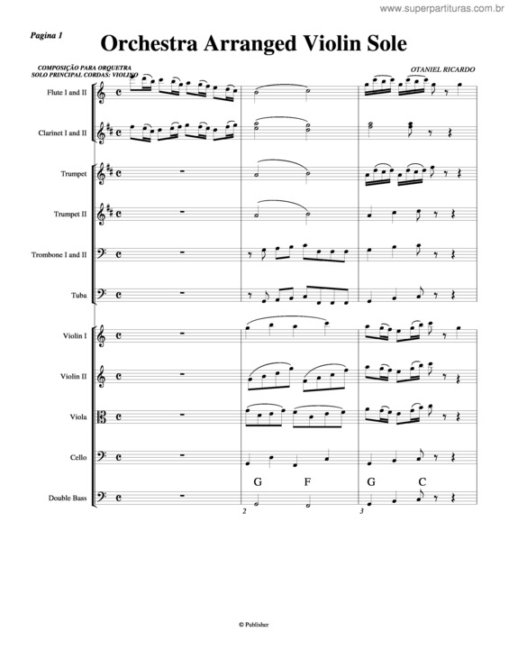 Partitura da música Orchestra Arranged Violin Sole