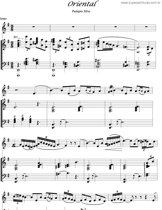 Partitura da música Oriental v.3