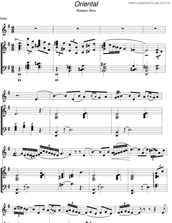 Partitura da música Oriental v.4