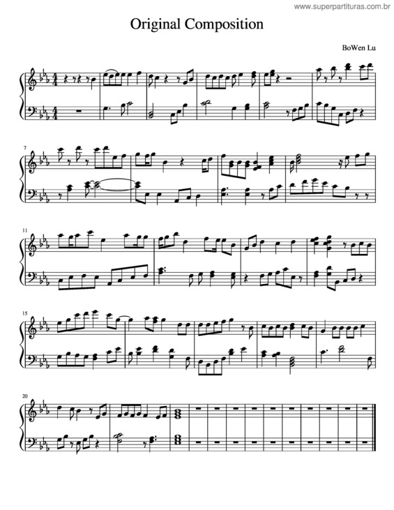 Partitura da música Original Composition