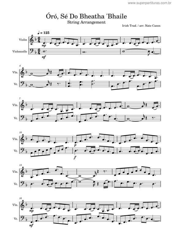 Partitura da música Oro Se Do Bheatha Bhaile – Traditional Irish Folk Song