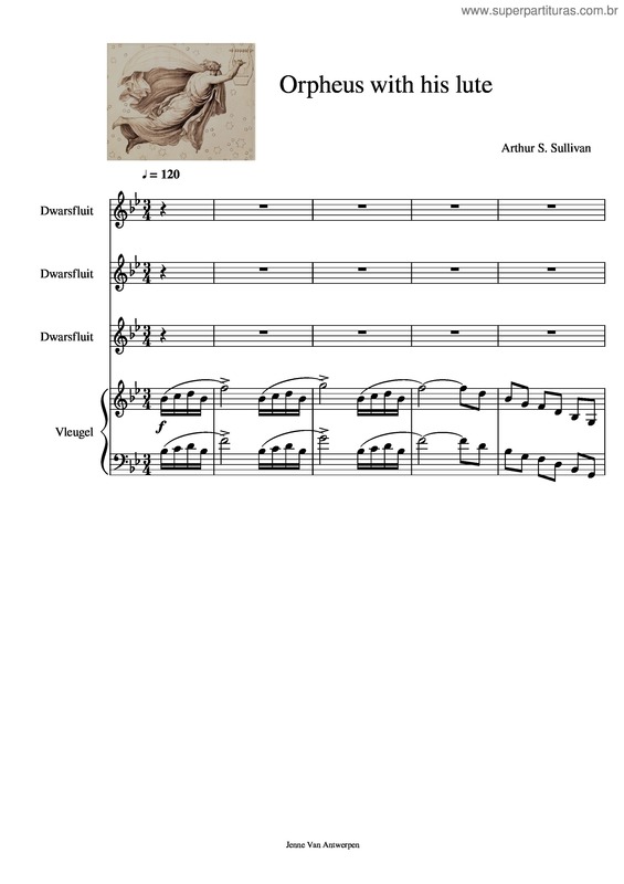 Partitura da música Orpheus With His Lute