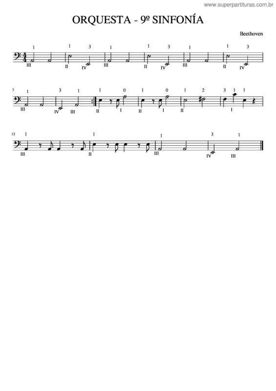Partitura da música Orquesta – 9º Sinfonía