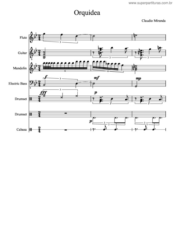 Partitura da música Orquidea v.4