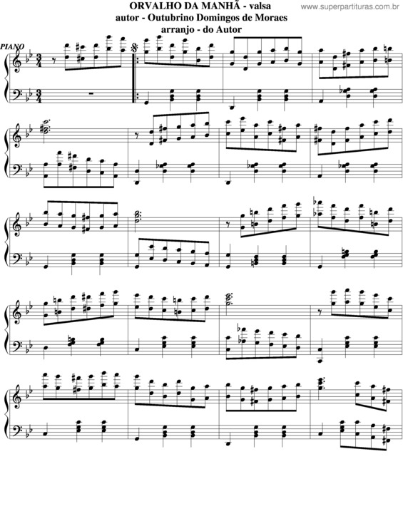 Partitura da música Orvalho Da Manhã v.5