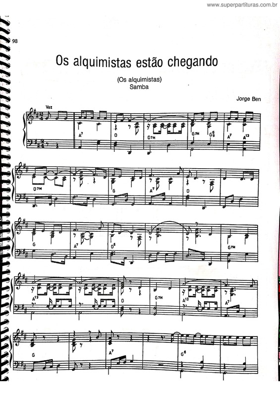 Partitura da música Os Alquimistas Estão Chegando