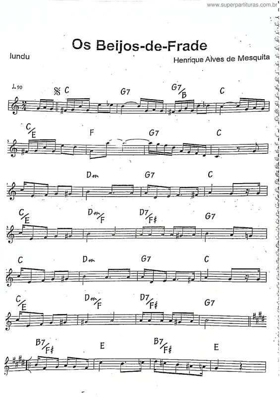 Partitura da música Os Beijos-De-Frade v.3