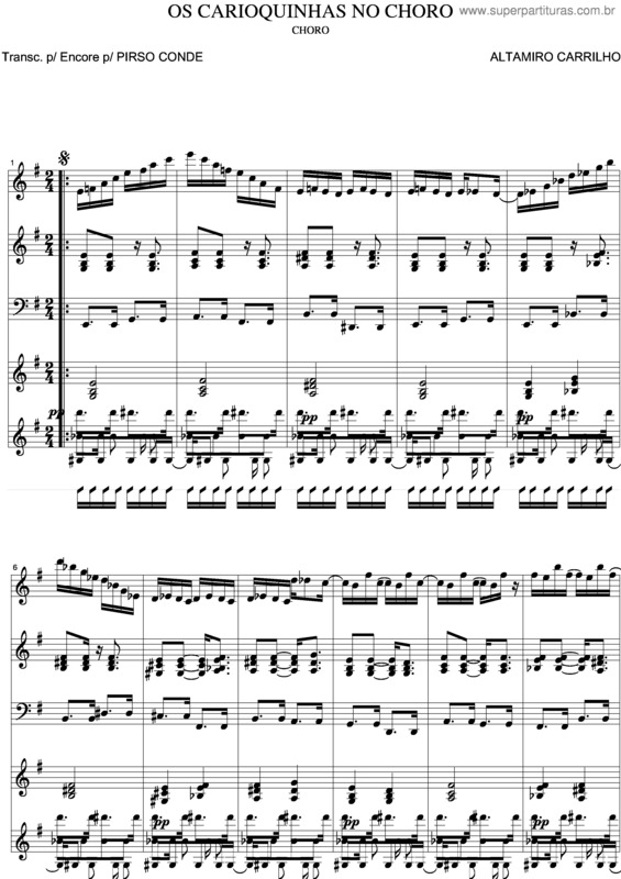 Partitura da música Os Carioquinhas No Choro v.2