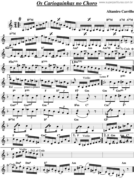 Partitura da música Os Carioquinhas No Choro