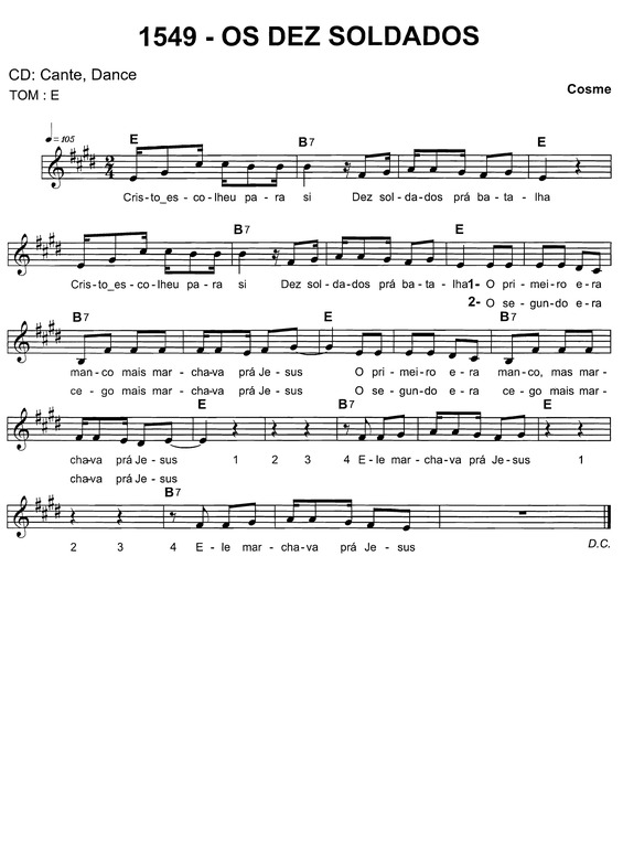 Partitura da música Os Deus Soldados