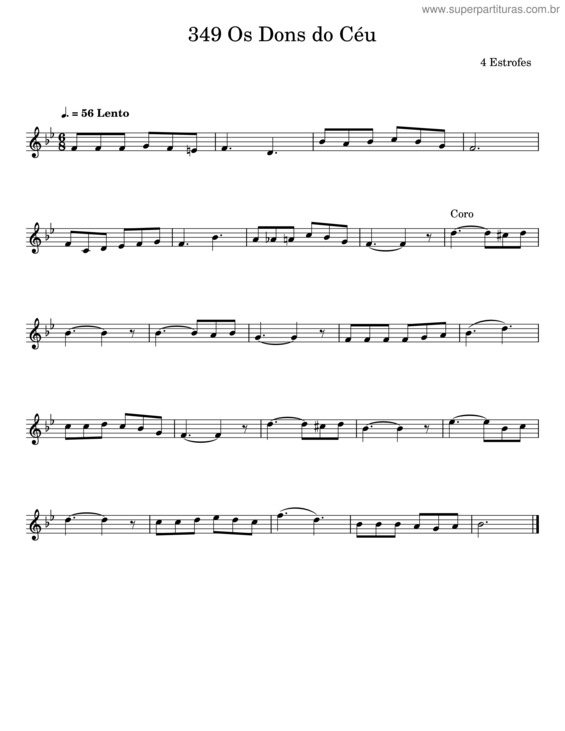 Partitura da música Os Dons Do Céu