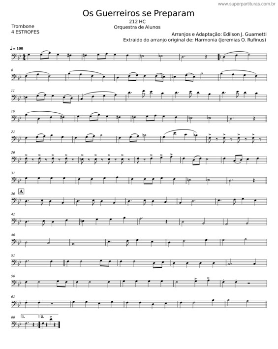 Partitura da música Os Guerreiros Se Preparam – C. Austin Miles