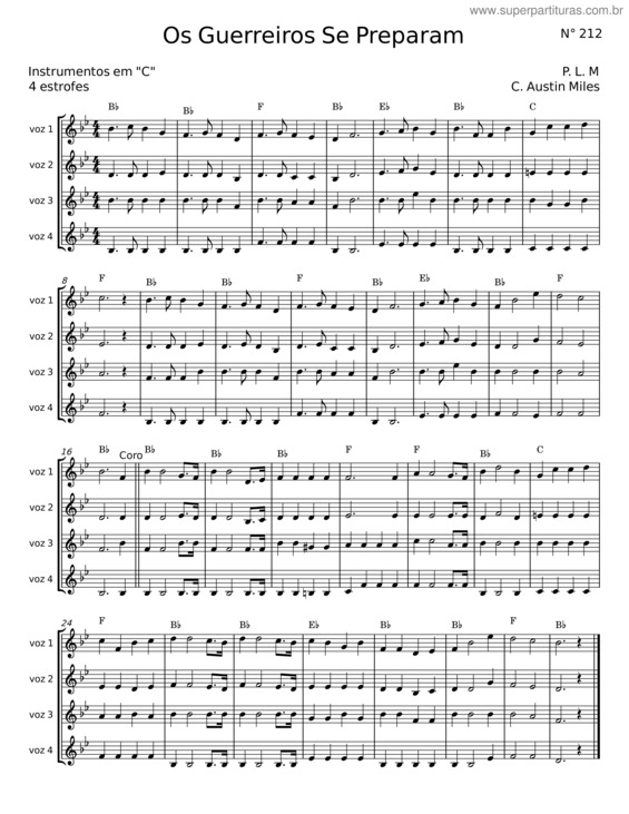 Partitura da música Os Guerreiros Se Preparam – S P A M A L O T v.2