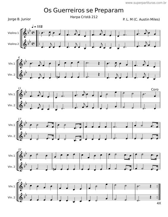 Partitura da música Os Guerreiros Se Preparam – S P A M A L O T