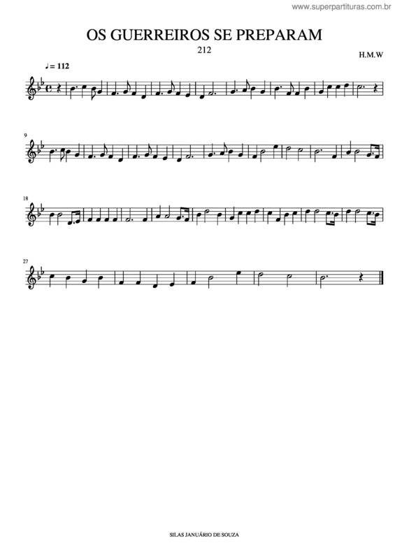 Partitura da música Os Guerreiros Se Preparam v.5