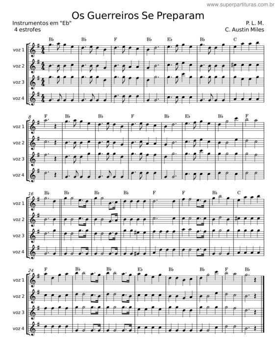 Partitura da música Os Guerreiros Se Preparam v.8